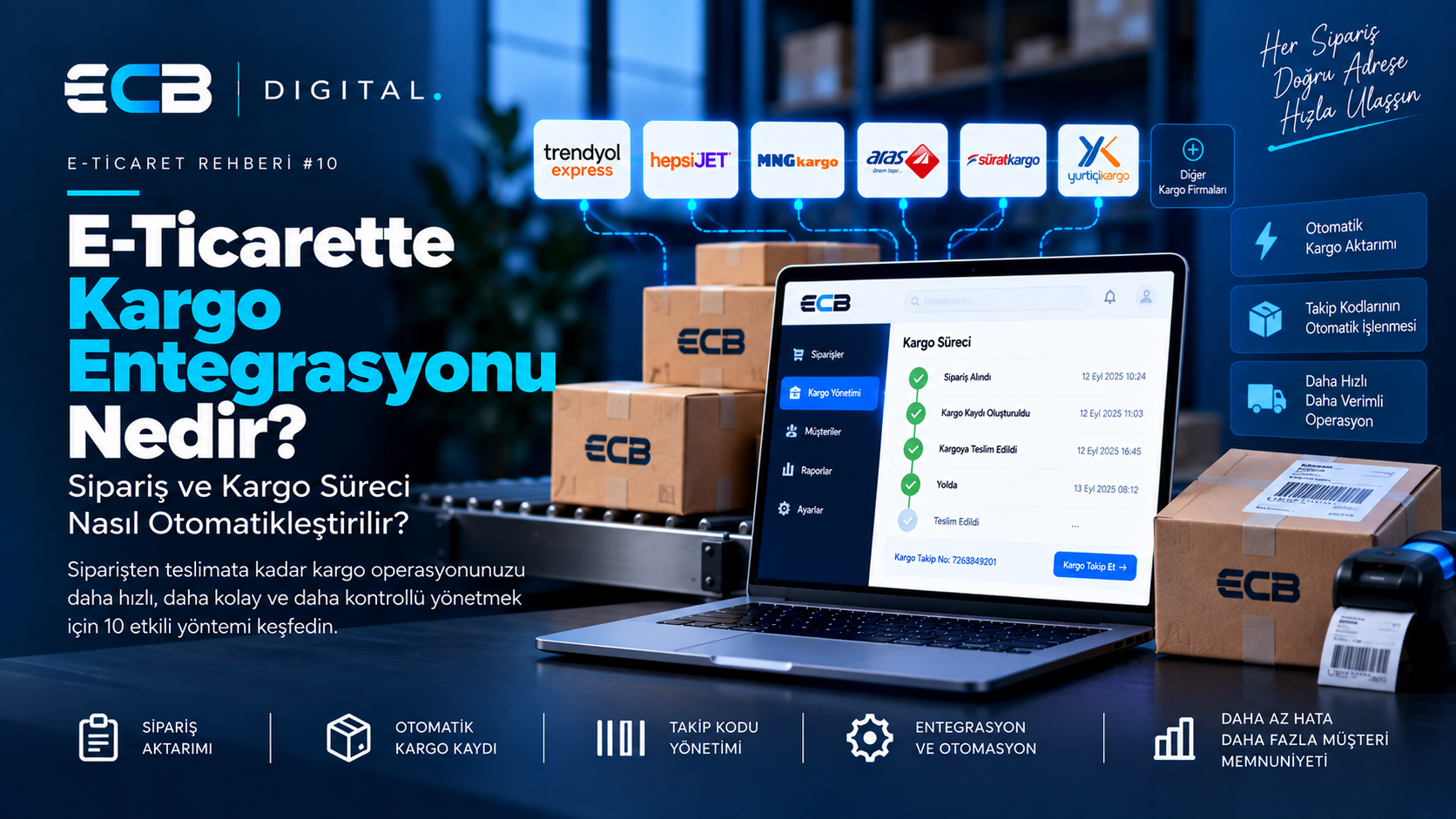 E-Ticaret Kargo Entegrasyonu Nedir? Nasıl Çalışır? | ECB Digital