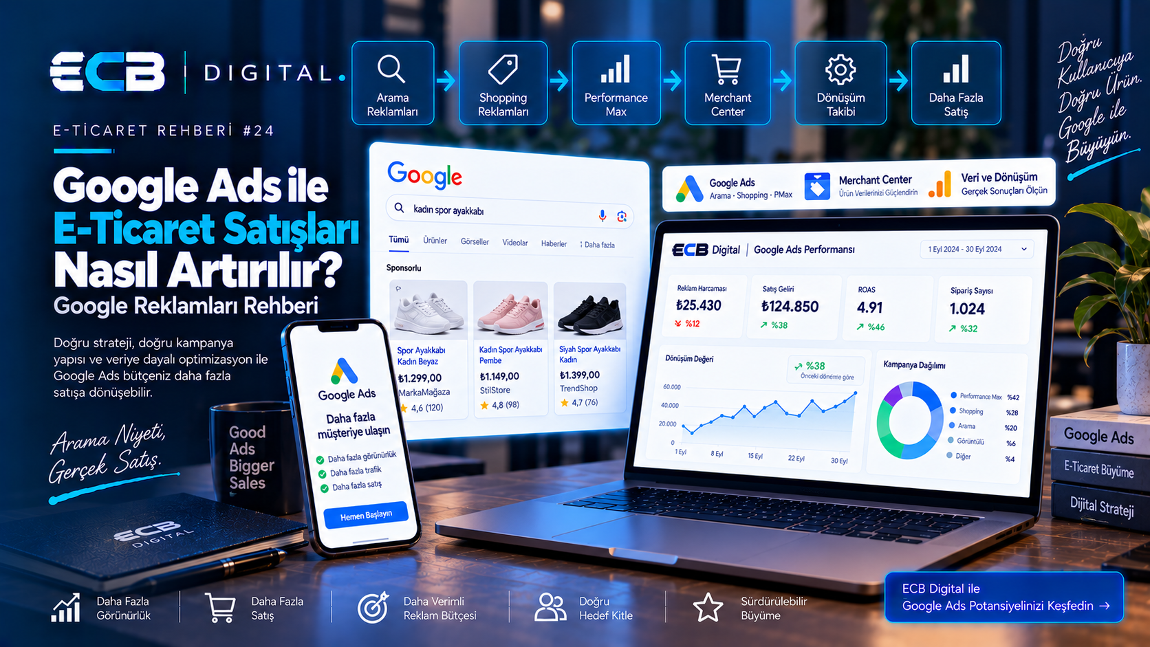 Google Ads ile E-Ticaret Satışları Nasıl Artırılır? | ECB Digital