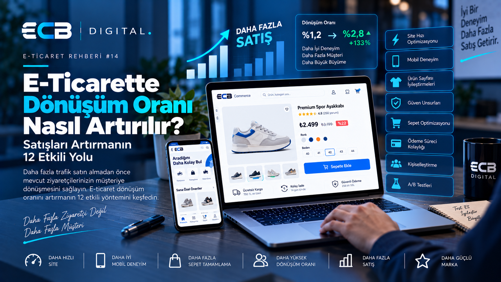 E-Ticaret Dönüşüm Oranı Nasıl Artırılır? 12 Yöntem | ECB Digital