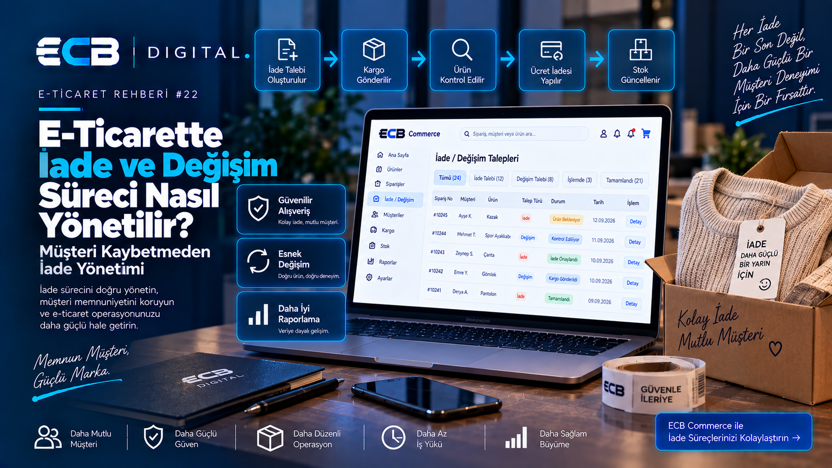 E-Ticarette İade ve Değişim Süreci Nasıl Yönetilir? | ECB Digital