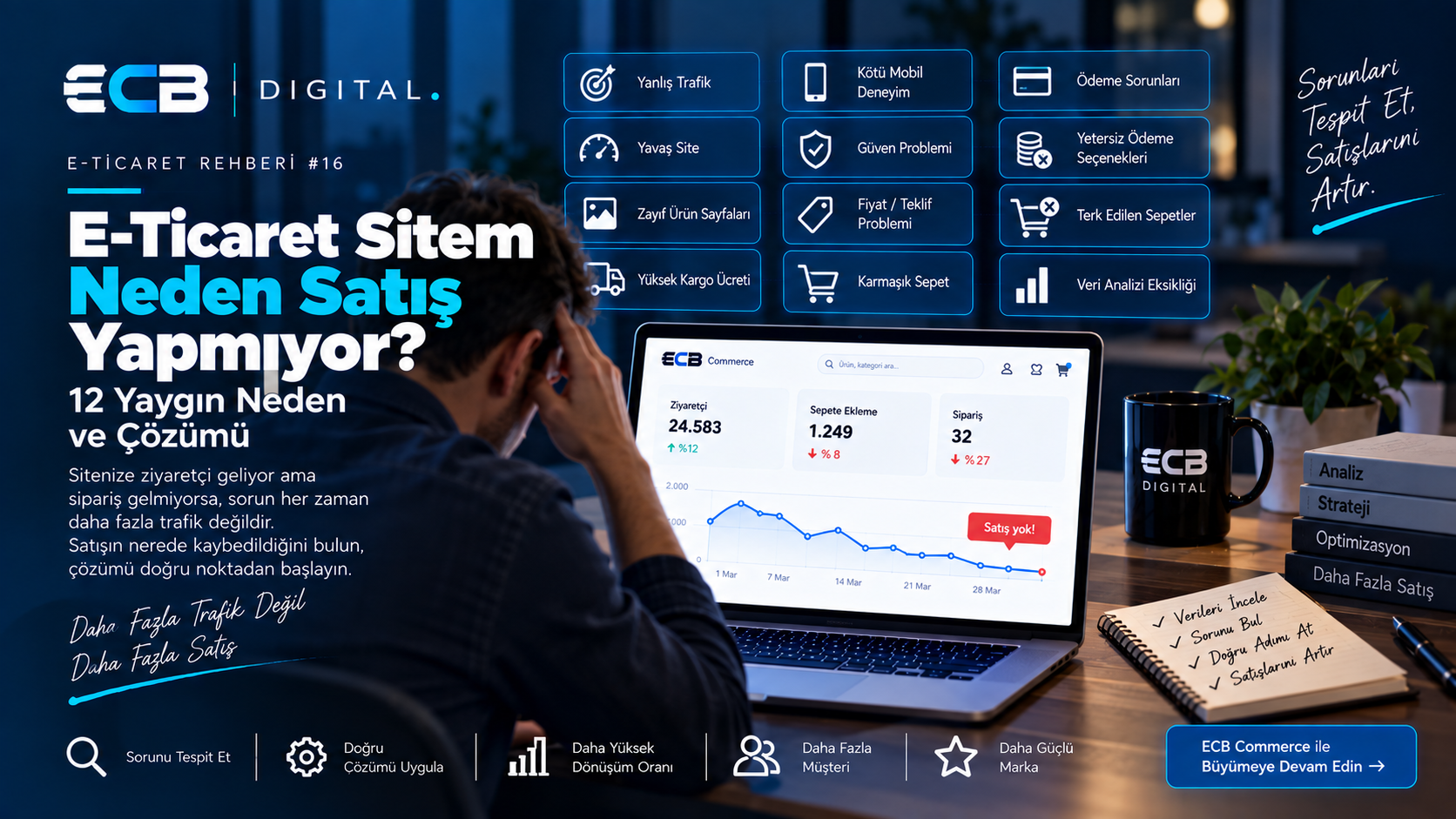 E-Ticaret Sitem Neden Satış Yapmıyor? 12 Neden | ECB Digital